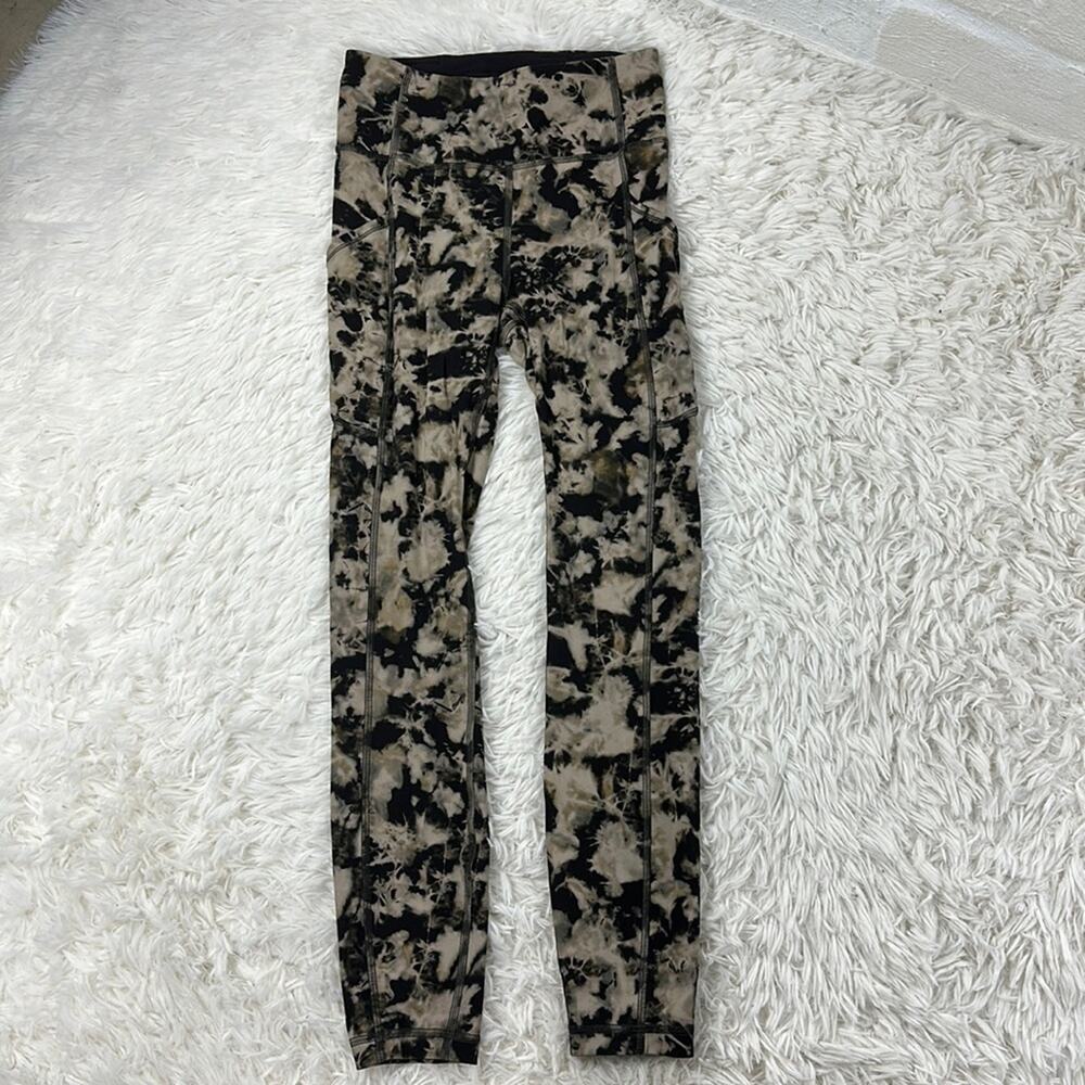 Lululemon Invigorate High-Rise Tight 25" Dispersed Light Raw Linen Multi